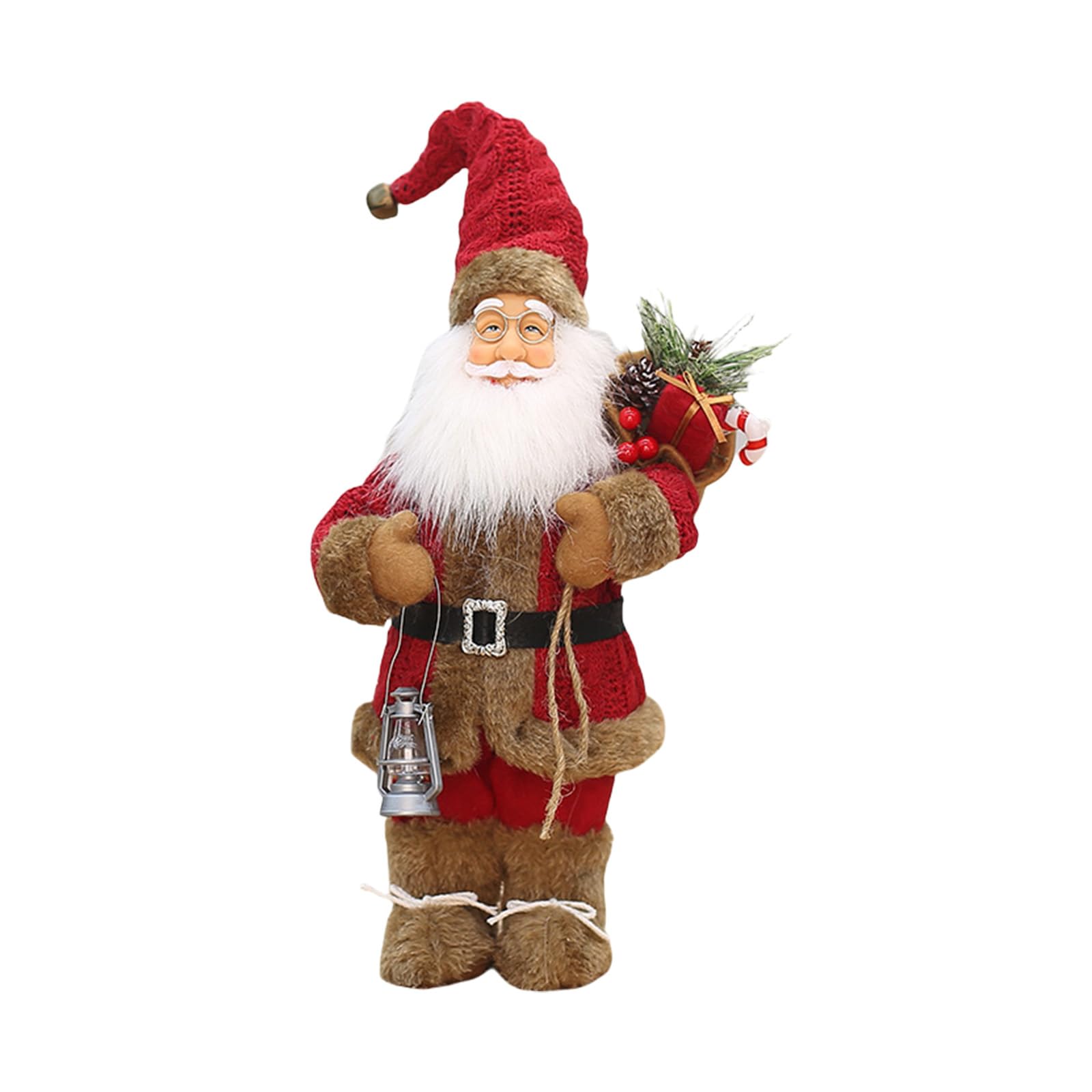 Elnwnnkc 12Inch Santa Clause Figurine Table Ornament Christmas Party Decoration for Indoor and Outdoor Holiday Party Centerpieces Santa Clause Figurine