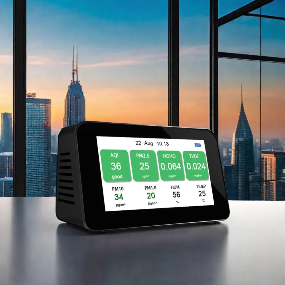 Detector de Gas, Monitor de Calidad del Aire Deskto, probador Pm2.5, Detector de formaldehído de Datos de medición precisos, Superventas