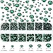 2000 Pieces Flat Back Gems Rhinestones 6 Sizes (1.5-6 Mm) Round Crystal Rhinestones with Pick up Tweezer and Rhinestones Picking Pen for Crafts Nail Clothes Shoes Bags DIY Art (Green)
