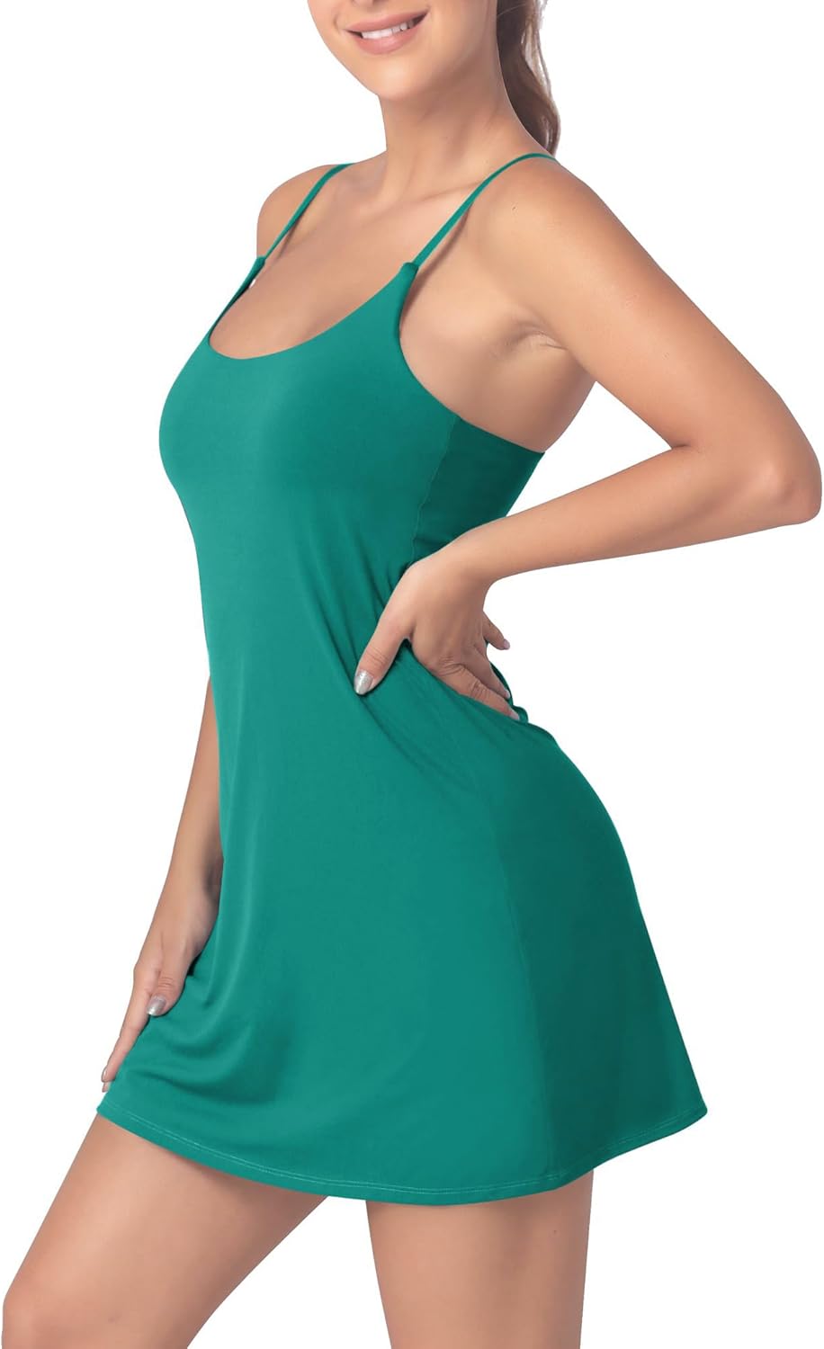 Womens Tennis Dress with Builtin Bra Shorts Athletic Golf