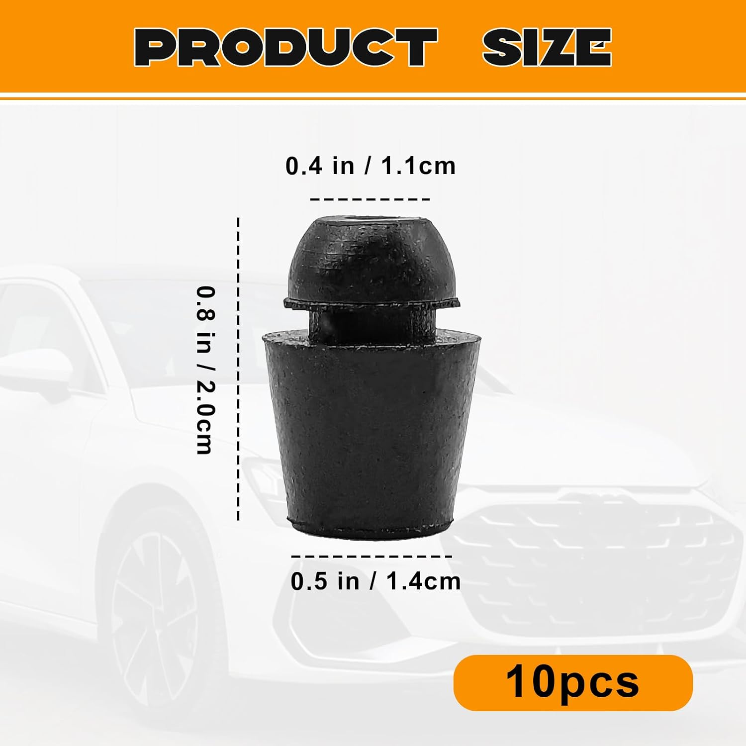 10PCS Rubber Door Dampers Buffer Pad, Auto Front/Rear Door Shock Absorber Guard Cushion, Car Door Overslam Bumper Stopper, Universal Vehicle Door Side Protection Accessories, Replace 8219128010