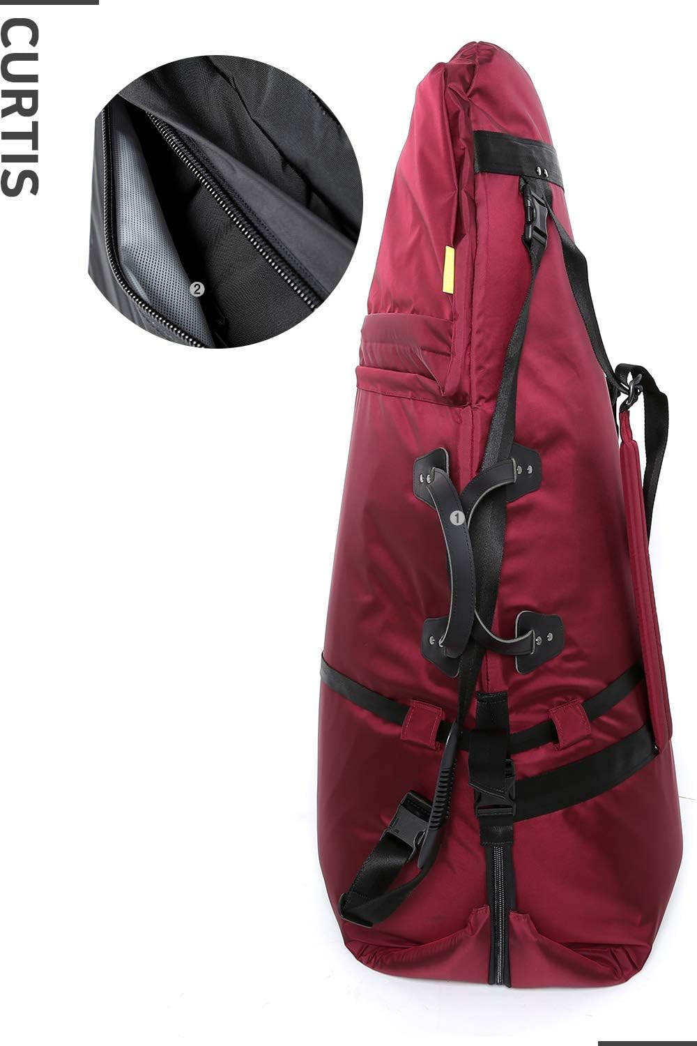 CURTIS Insulation Tuba Gig Bag U1 - Free Size (Burgandy)
