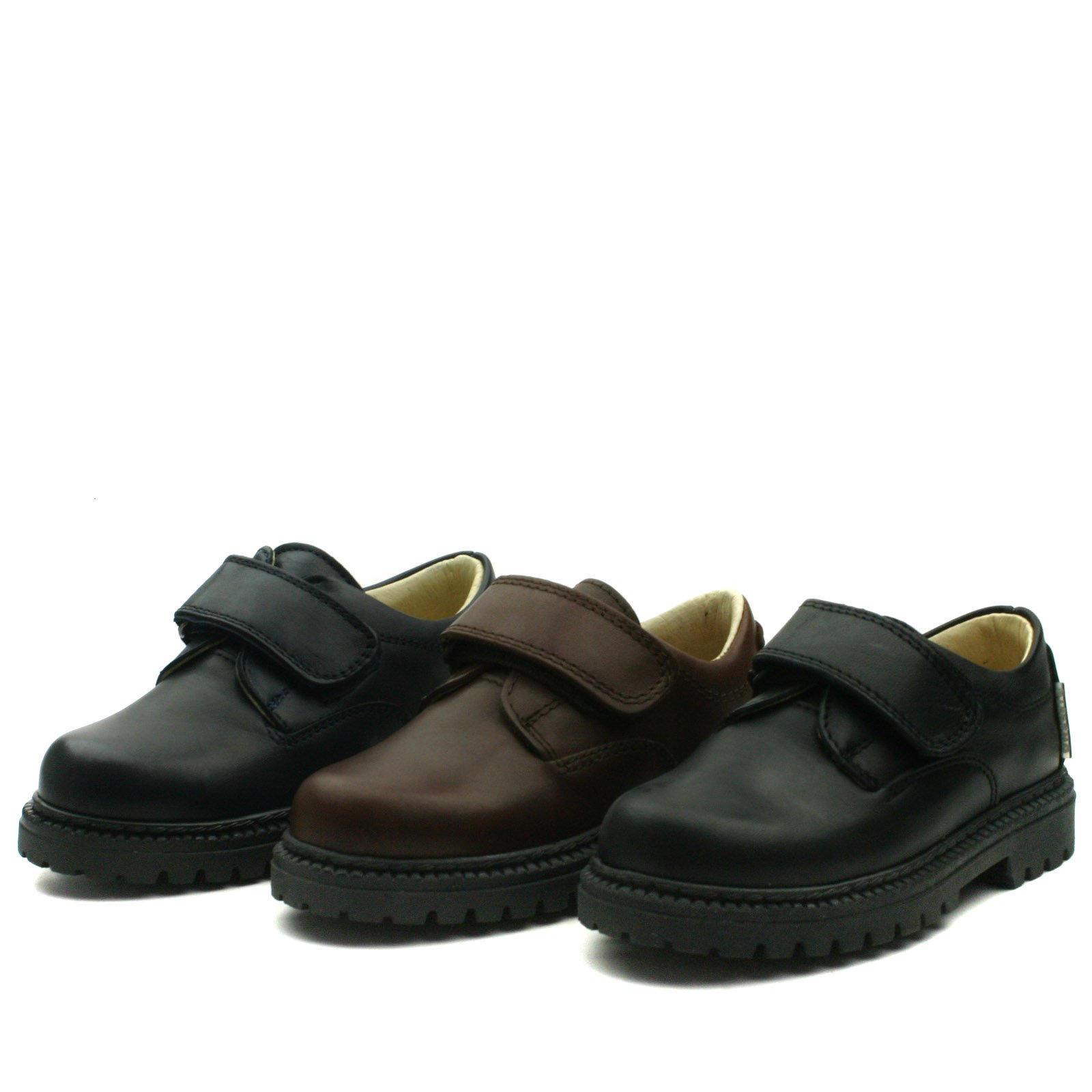 Step2wo Boys Sir Velcro Strap School Shoe Leather Desertcart INDIA