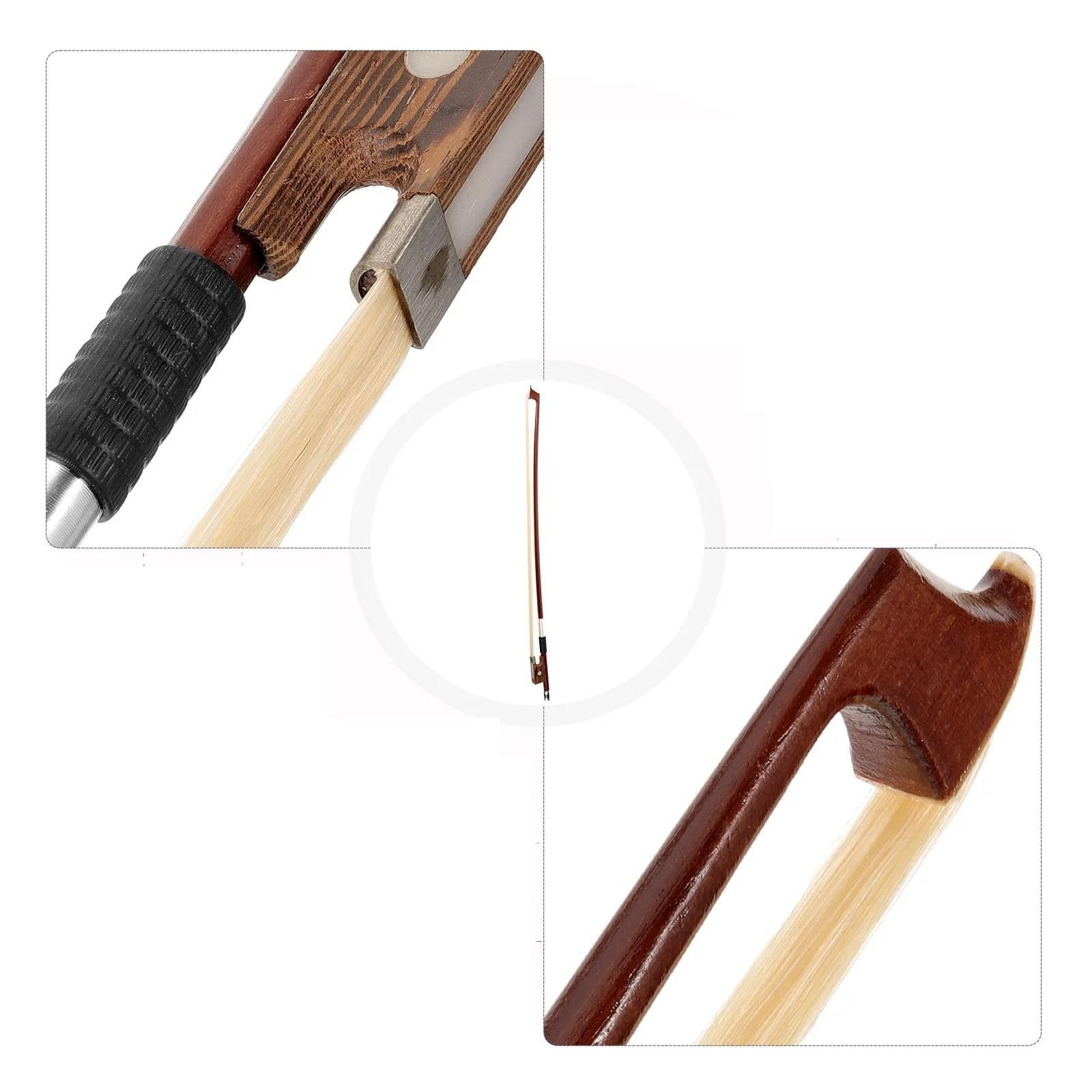 Arcos De Violín Profesionales Arco De Violín Para Principiantes Hecho Ébano Y Crin Caballo Natural Que Ofrece Buen Equilibrio Diseño Liviano