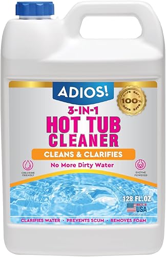 Miniatura 8 de Limpiador de bañera de hidromasaje 3 en 1 aclara el agua, evita escoria, elimina la espuma y detiene los olores, 32 onzas (cuarto de galón)