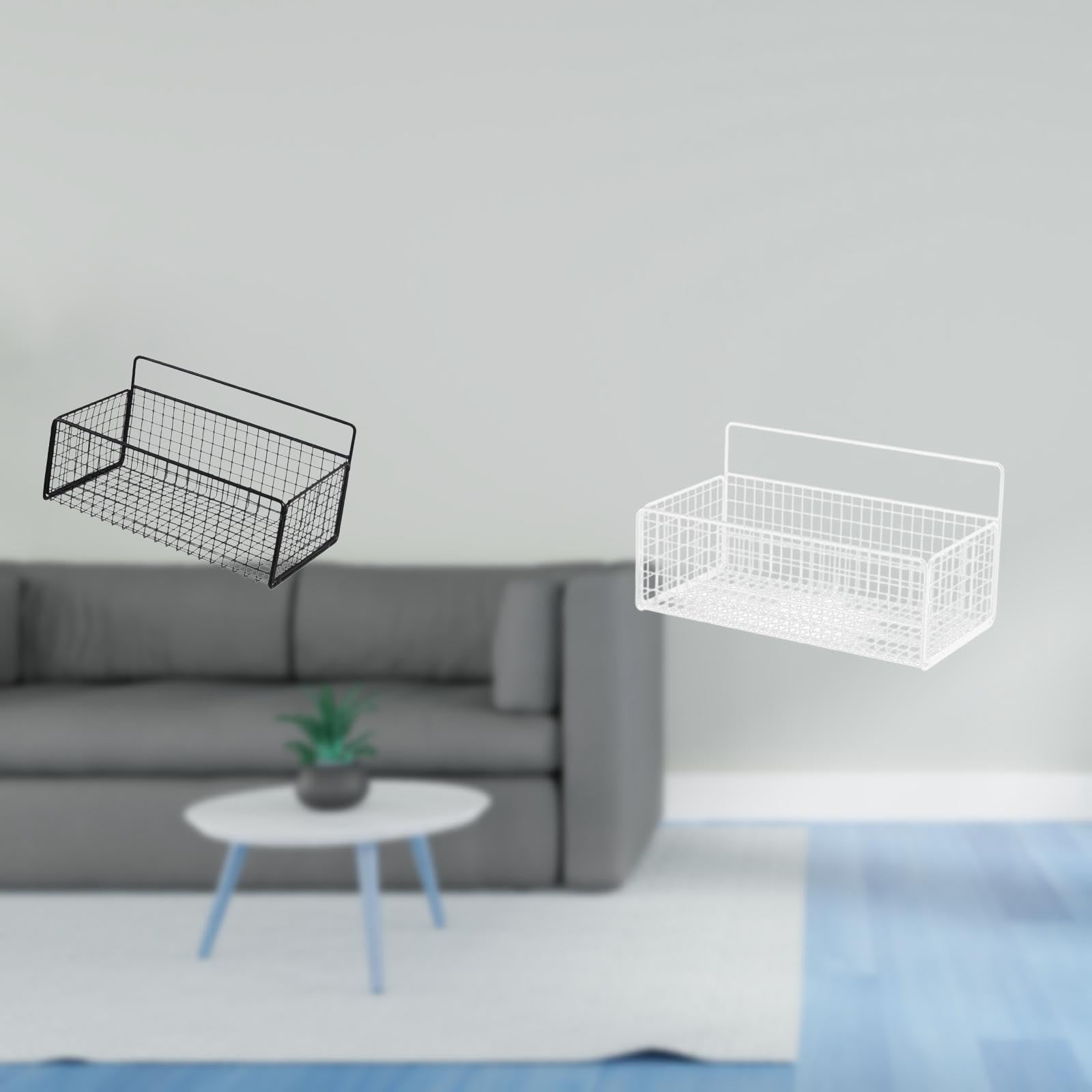 LOOM TREE Elegant Floating Wire Storage Baskets for Kitchen Bathroom and Living Room Organization with Metal Wall Hanging Shelves and Countertop Organizer|Home & Garden| Kitchen Dining & Bar| Kitch-image-49
