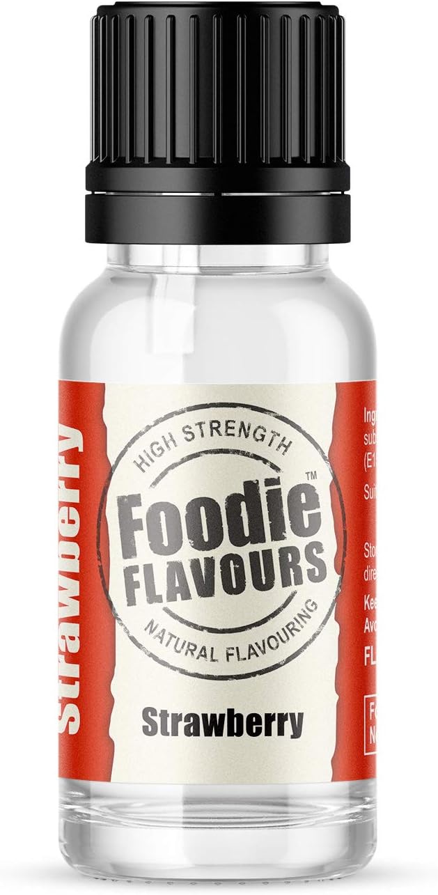 Strawberry Natural Food Flavouring 15ml - Foodie Flavours