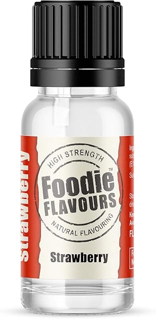 Strawberry Natural Food Flavouring 15ml - Foodie Flavours