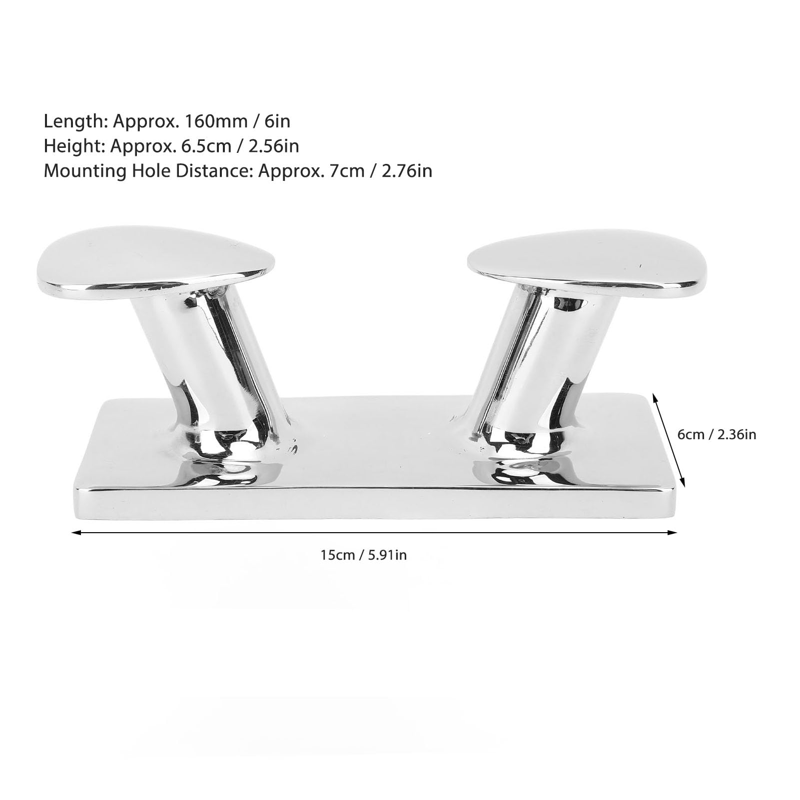 Boat Cleat,Boat Open Base Cleat,6 Inch Multifunctional Marine Rope Cleat,Stainless Steel Marine Rope Cleat,for Boats, Docks, Decks, Yachts