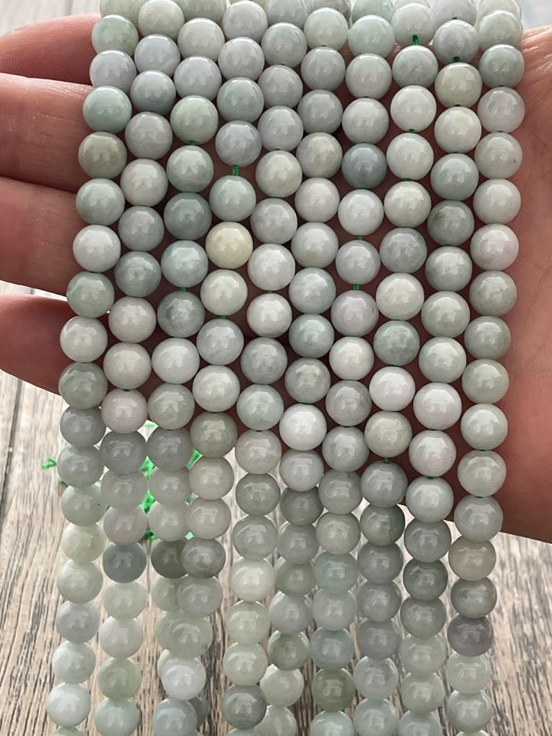 Jade de Birmanie perles 6mm naturelles AAA sans défauts pour créer vos bijoux