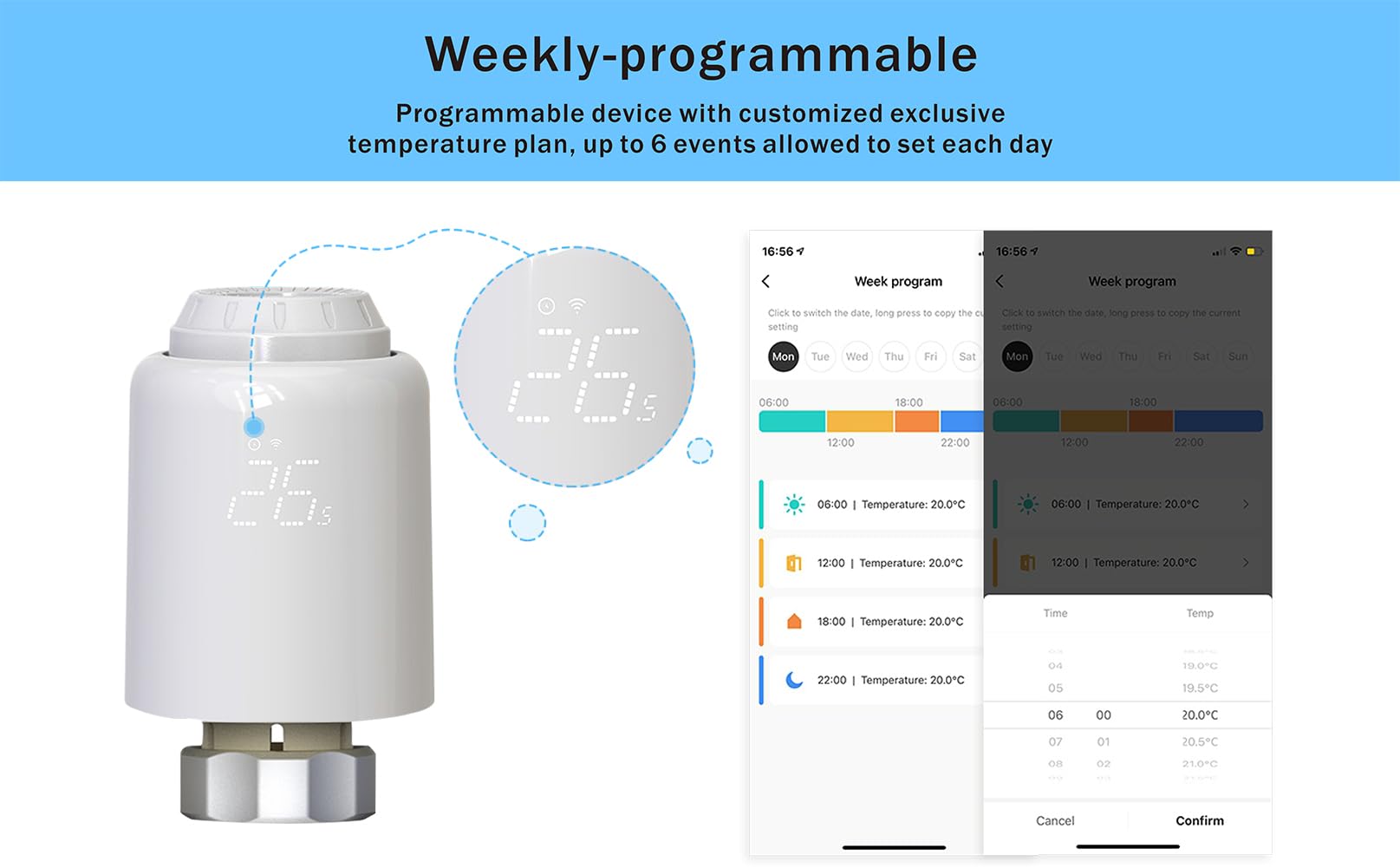 Zigbee Smart Thermostatic Radiator Valve, Supporta il controllo remoto tramite app smart life
