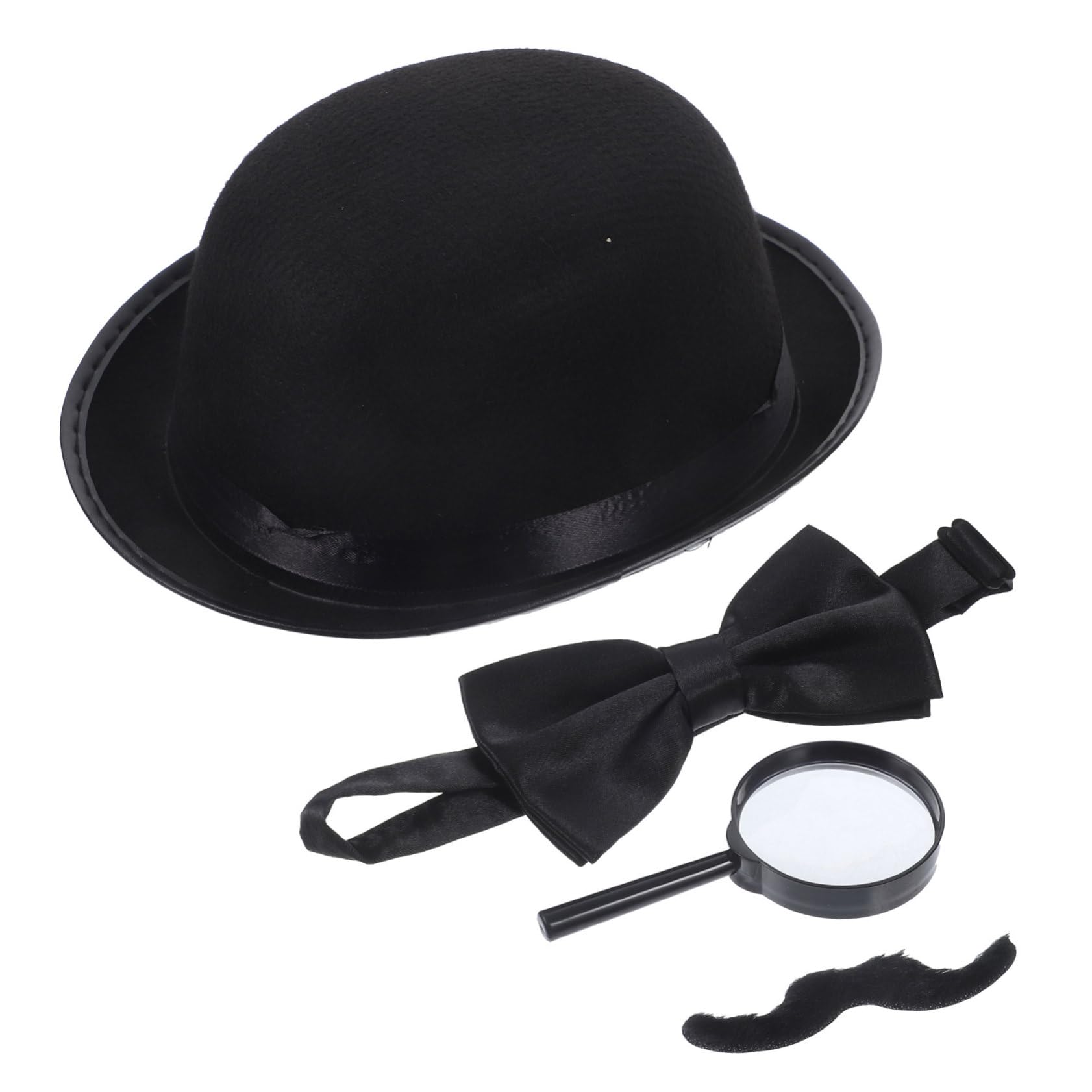 FRCOLOR 1 Set Detective Suit Costume Police Birthday Party Decorations Cosplay Outfits Detective Tools Detective Kit Detective Accessories Detective Tool Kit Party Favors Cloth Black