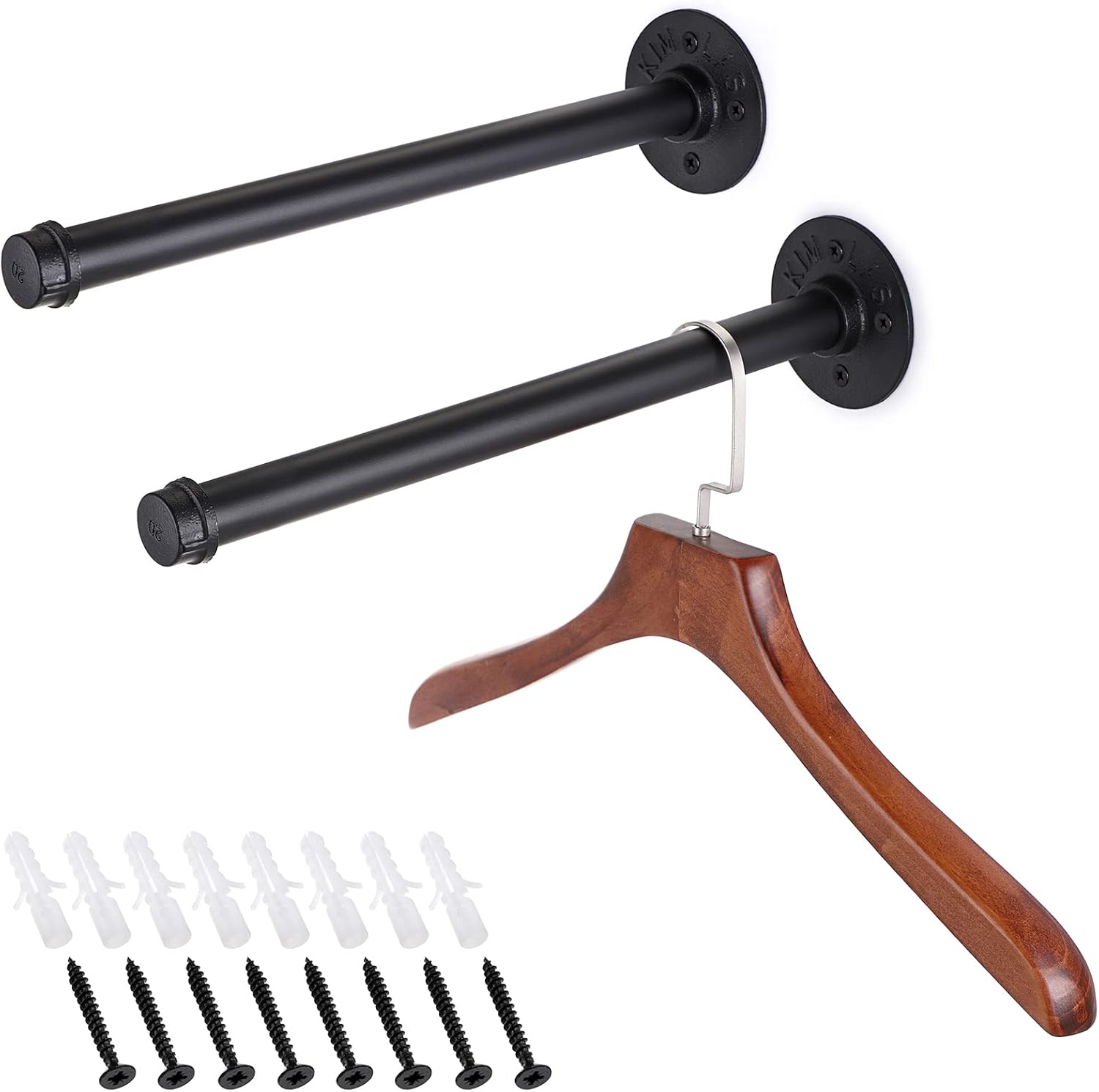 Amazon.com: Sumnacon 2 Pack 14 Industrial Pipe Wall Mounted Clothing ...