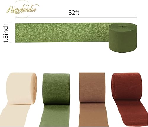 Miniatura 10 de NICROLANDEE 8 rollos de serpentinas de papel crepé degradado amarillo para colgar para bodas, cumpleaños de girasol, baby shower, fiesta temática de