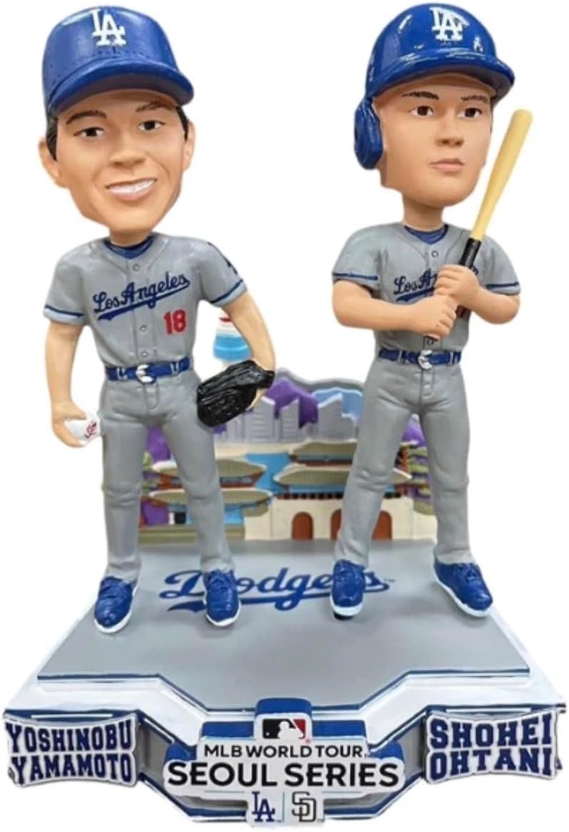 MLB公式】大谷翔平 & 山本由伸 ボブルヘッド ドジャース 2024韓国開幕