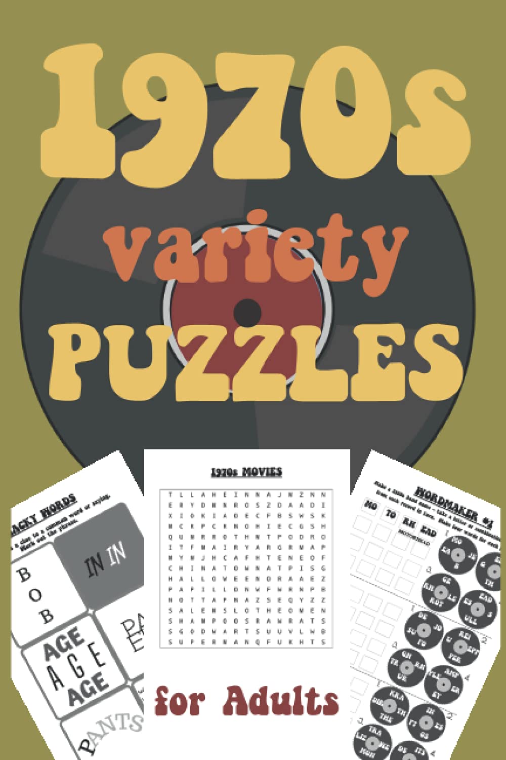 1970s Variety Puzzles for Adults: Travel Sized Word and Number Puzzles with Answers in Large Print (variety puzzle books for adults)