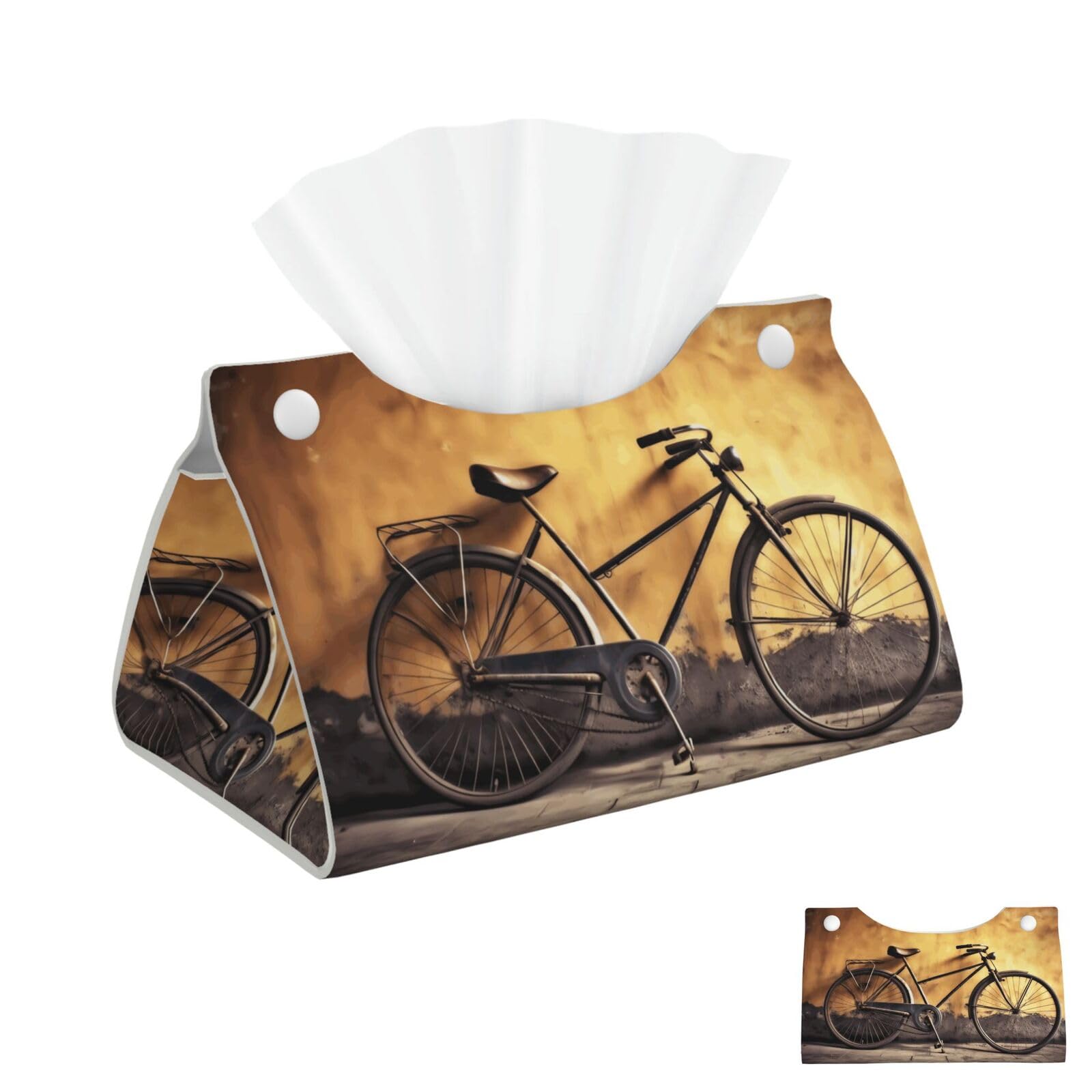 Old Bicycle Tissue Box Cover Square Cube Boxes
