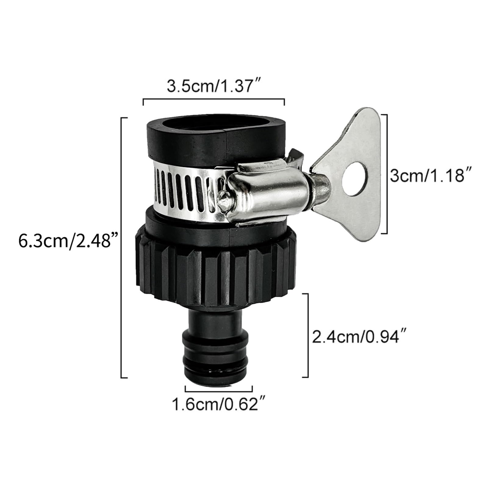 Adaptador De Grifo Agua Universal Duradero, Manguera Plástico, 2 Uds