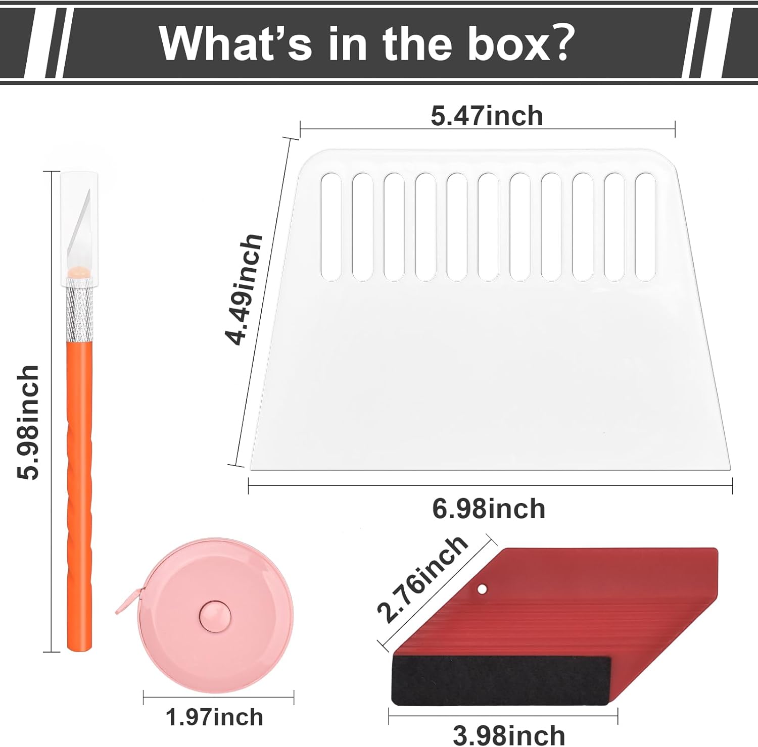 Wallpaper Tools Wallpaper Kit Smoothing Tool with Felt Squeegee Knife Tape Measure for Apply Contact Paper Peel and Stick Wallpaper Hanging Backsplash Car Wrap Vinyl Window Film Multi-Function