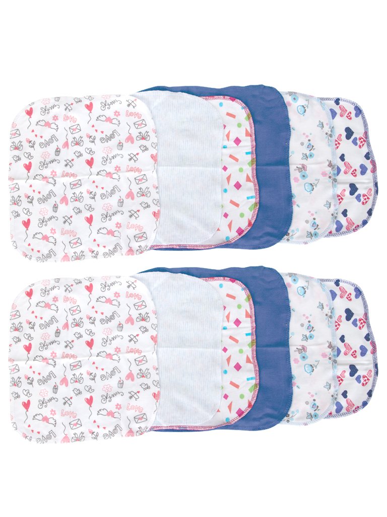 Mee Mee Soft Mini Baby Napkins (Baby Napkin Assorted, Mini - Blue_White Assorted - Set of 12)-image-18