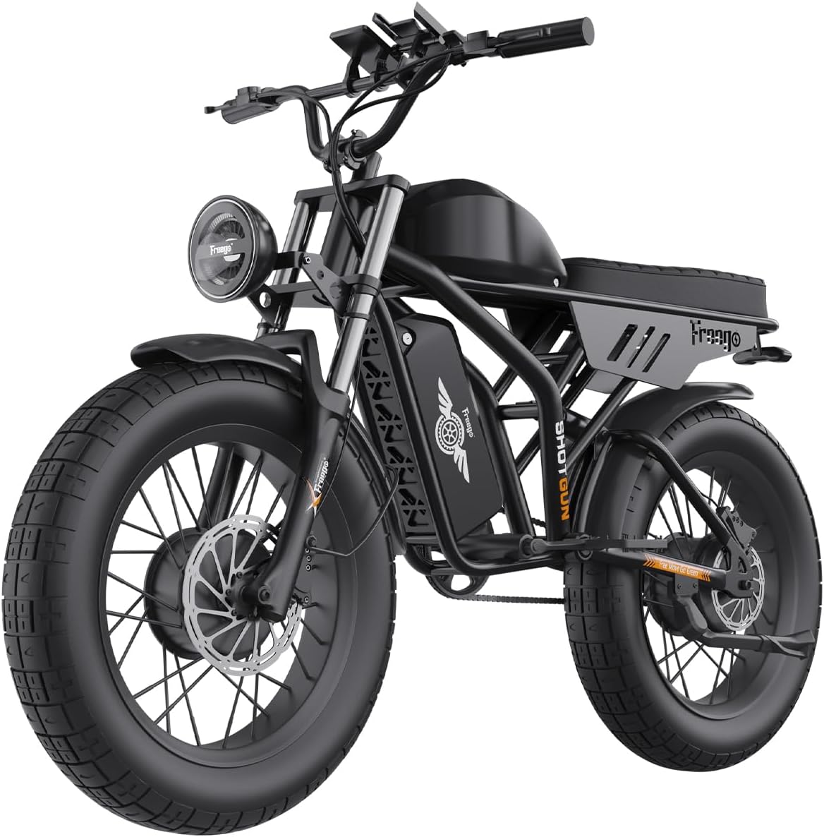 Freego Electric Motorcycle Bike for Adults, Dual Motor & Dual Battery, 2000W/48V/55Ah, 20