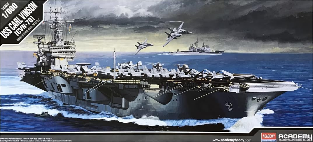 Academy 14209 CVN-70 U.S.S.CARL VINSON 1/800 Aircraft Carrier Plastic Model Kit /item# G4W8B-48Q13254