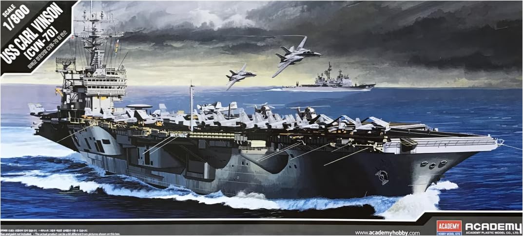 Academy 14209 CVN-70 U.S.S.CARL VINSON 1/800 Aircraft Carrier Plastic Model Kit/item# G4W8B-48Q13254