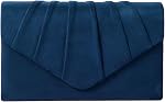 BBjinronjy Clutch Purse Evening Bag for Women Evening Wedding Party Velvet Suede Pleated Handbag
