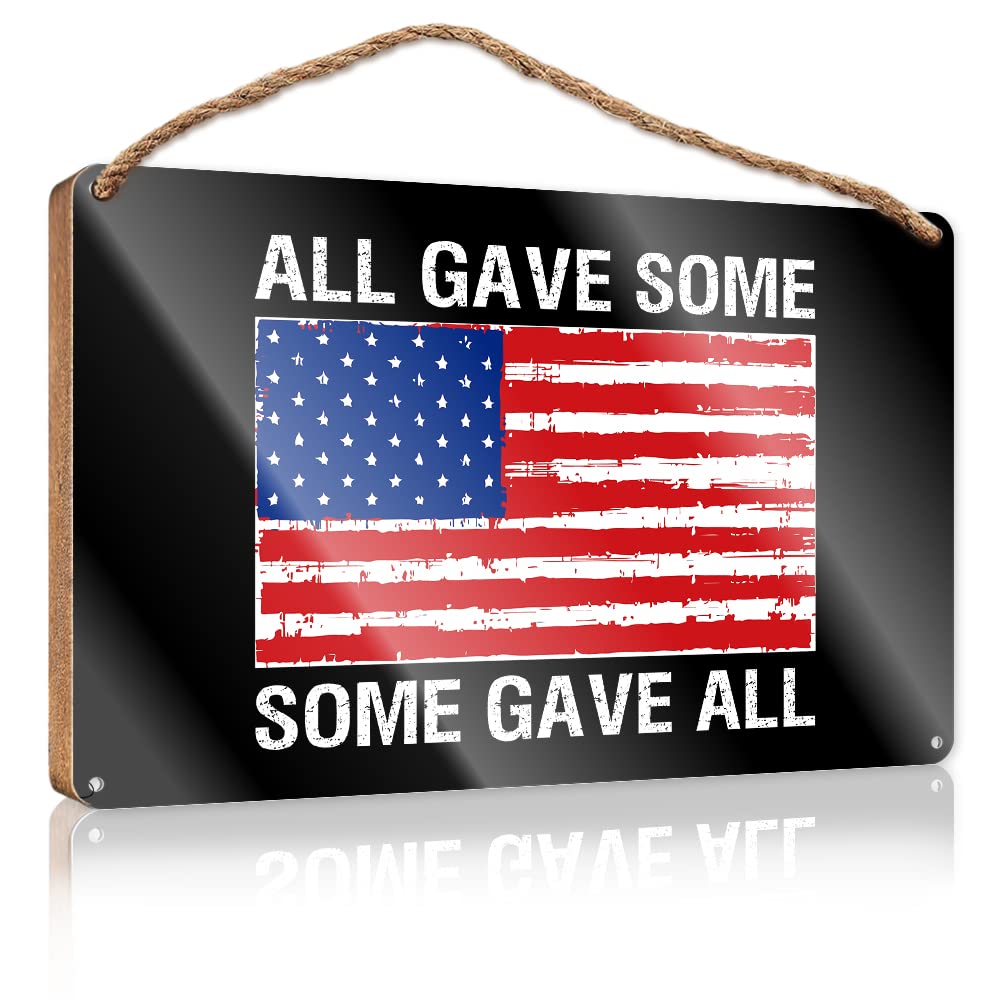 FRINTOXA Sarcastic Signs All Gave Some Military Wooden Sign(20X30CM)