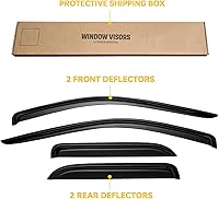 Vista 477 de Visera de ventana para Chevy Silverado 1500/GMC Sierra 1500/Avalanche/Suburban Crew Cab 2007-2013, protectores de lluvia, deflector de ventilación