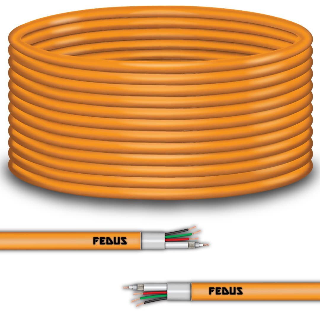FEDUS 150 Meter 23AWG Pure Copper 3+1 CCTV Camera Coaxial Cable For High-Speed Audio Video Signal BNC Video & Power Cord With Breading Alloy Positive Negative Mic Earth Wire for all Security Camera (B0CQHC2KXN) Amazon Price History, Amazon Price Tracker