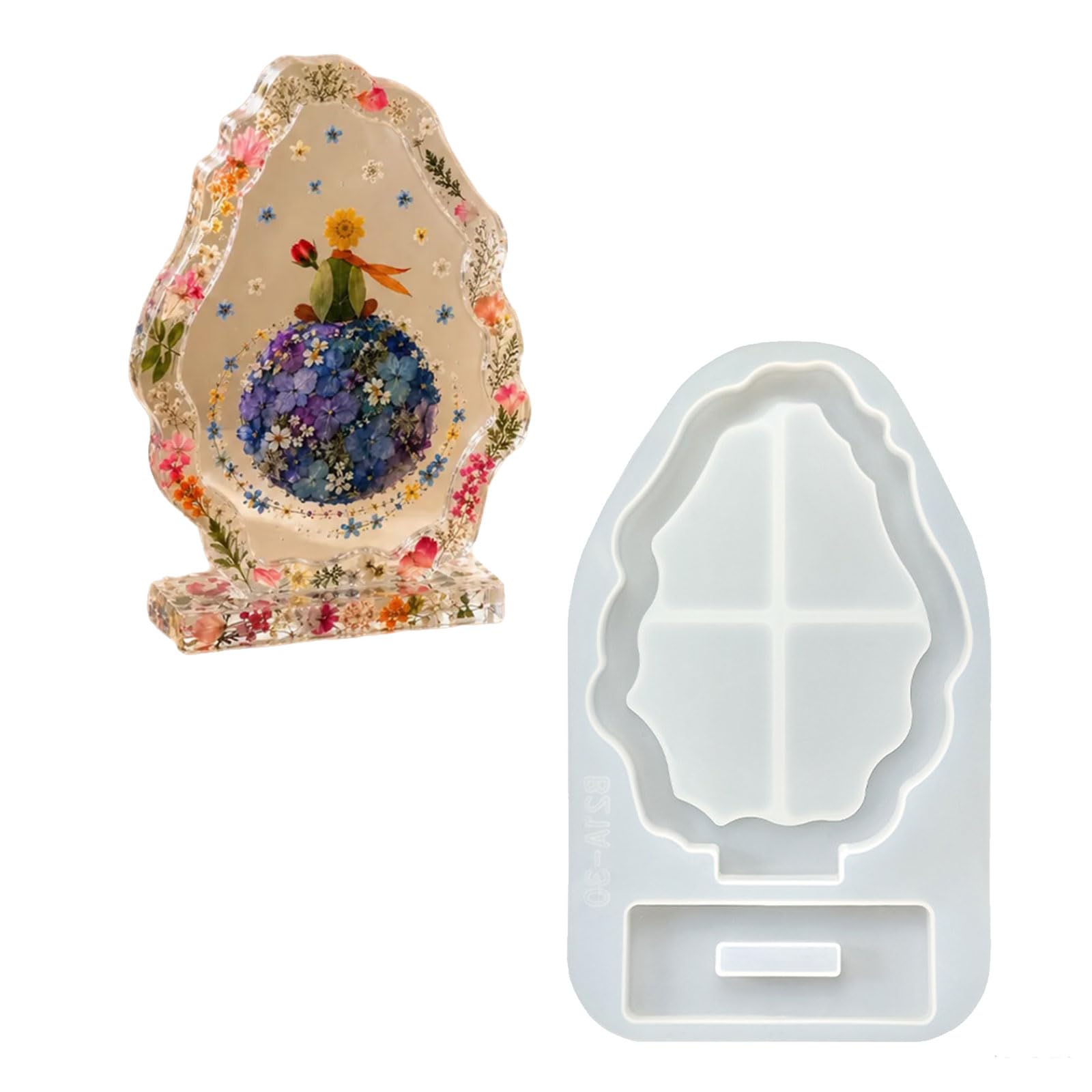 Psdndeww Resin Photo Frame Silicone Mold for Resin Casting Decorative Picture Display Frame Home Decoration Elastomer Rosin Cast