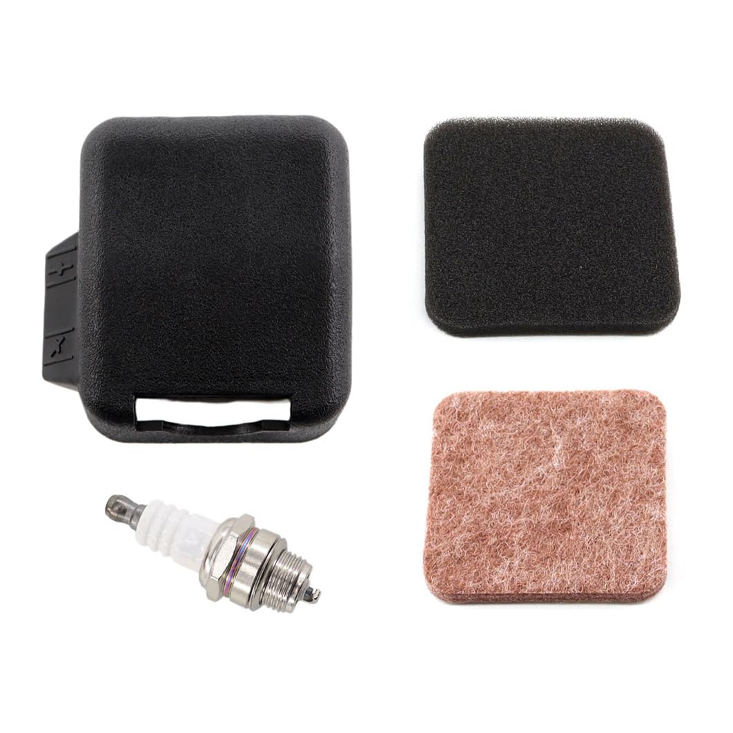 MCHNIC Air Filter with Lid Spark Plug for Stihl FS75 FS80 FS85 HS75 HS80 HS85 BG75 FC75 FC85 KM85 Replaces 4137 141 0500