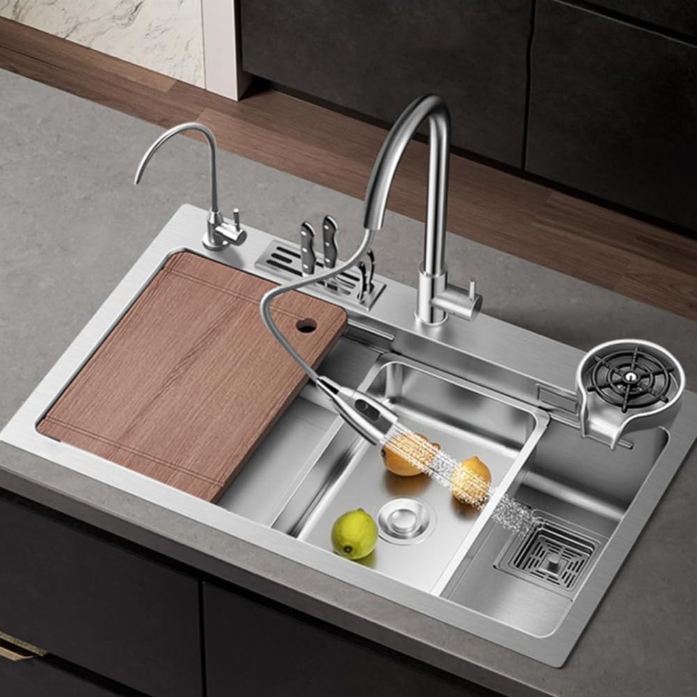 Amazon.com: Undermount Stainless Steel Single Bowl Sink With Knife