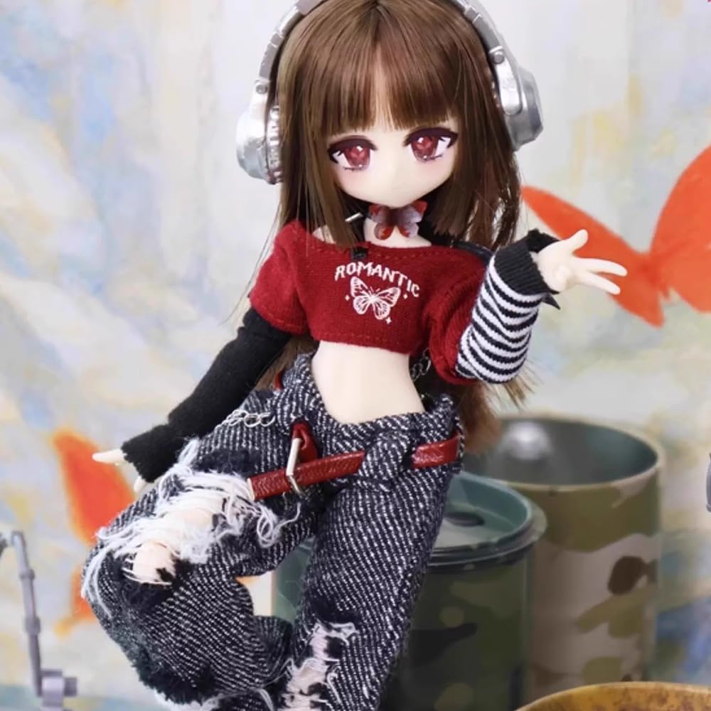 niannyyhouse - 1/8 BJD Ball-Jointed Doll, seria do karmienia dziewczyn, z ubraniami, kolekcjonerska figurka, pojedyncze opakowanie (późna wiosna, 1 sztuka)