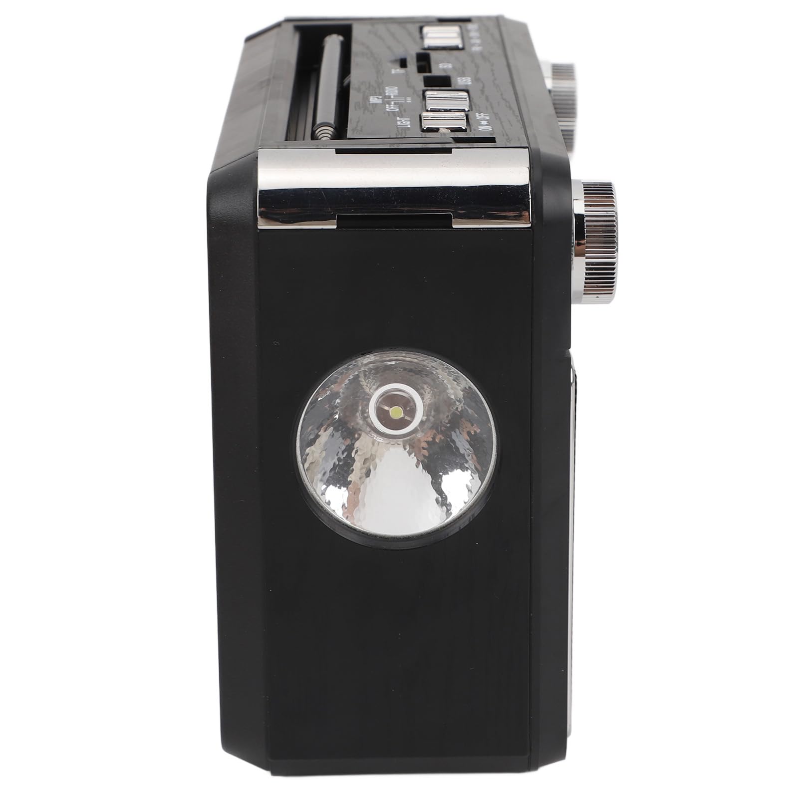 BT Sintonización Manual Estilo Retro Portátil Am FM SW con Reloj Luminoso Negro 3 Opciones de energía Recepción para Acampar al Aire Libre Uso en Interiores