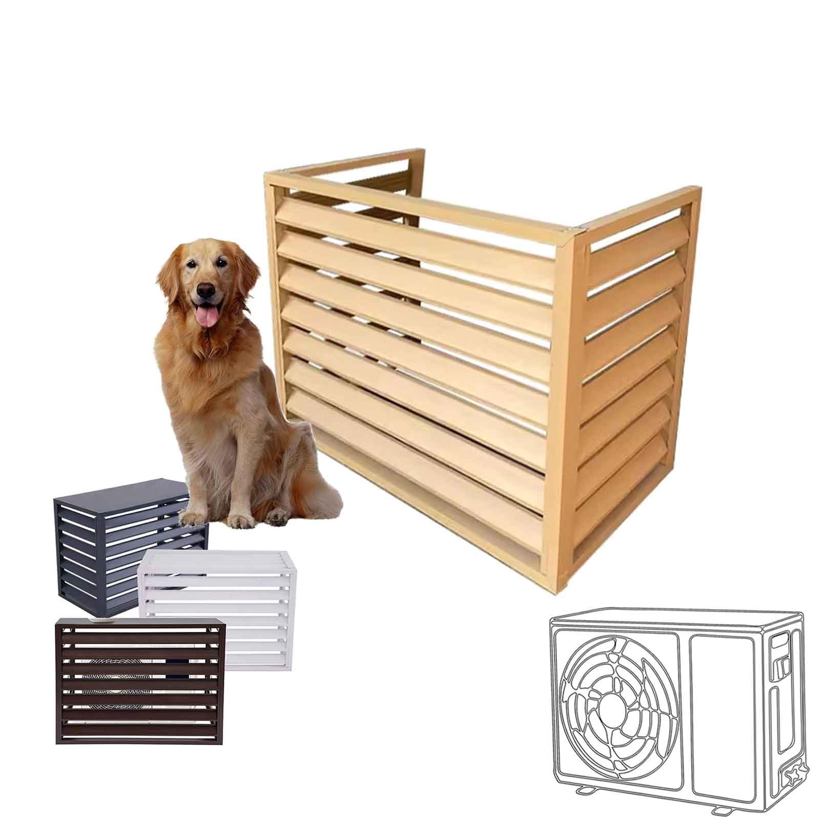 Pxkmouy 2~3P Mini Split Air Conditioner Cover Air Conditioner Fence Screen Heat Pump Cover Outdoor Plant Display Rack Storage Shelf, air con outdoor air conditioner cover trash can hider outdoor