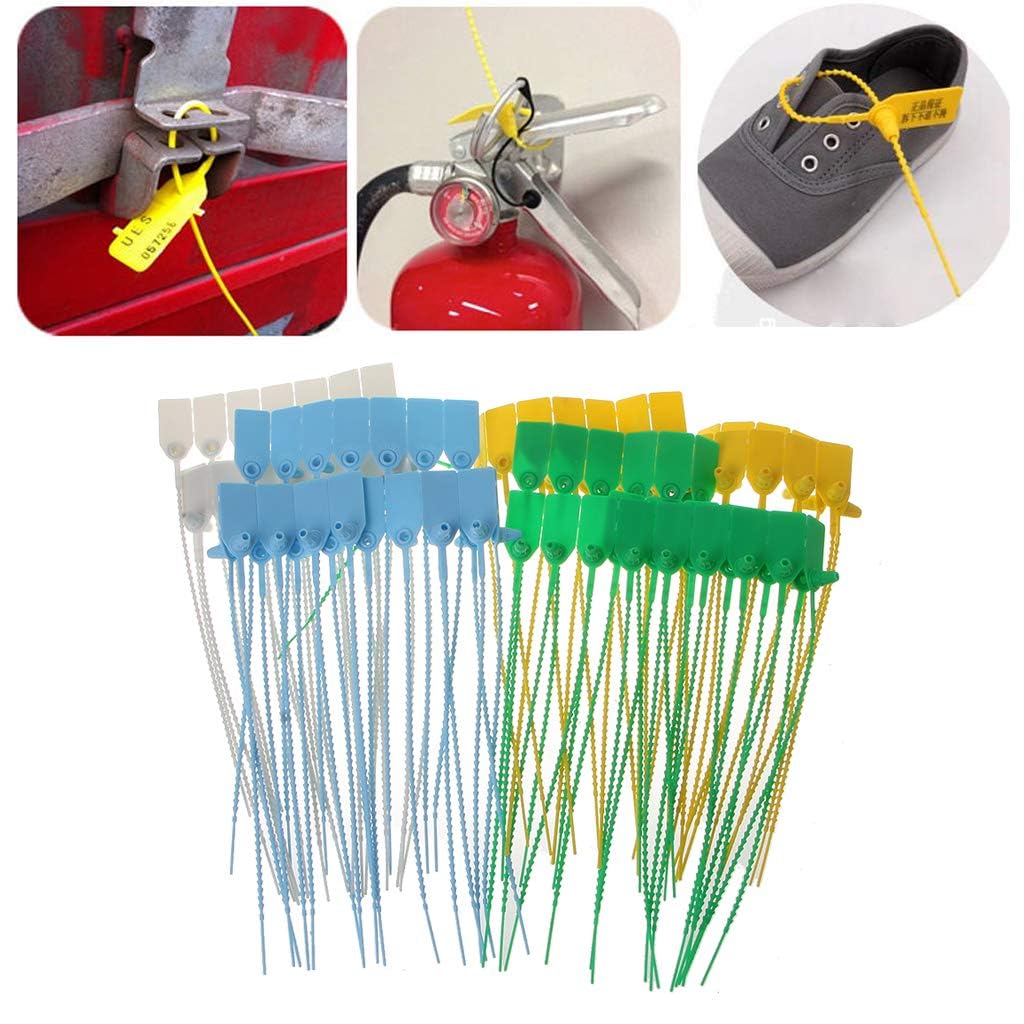 DIIOOMIEEU 100 Pcs Cable Ties Tamper Seals Security Seals Shipping Self-Locking Signage Tie Easy to Use