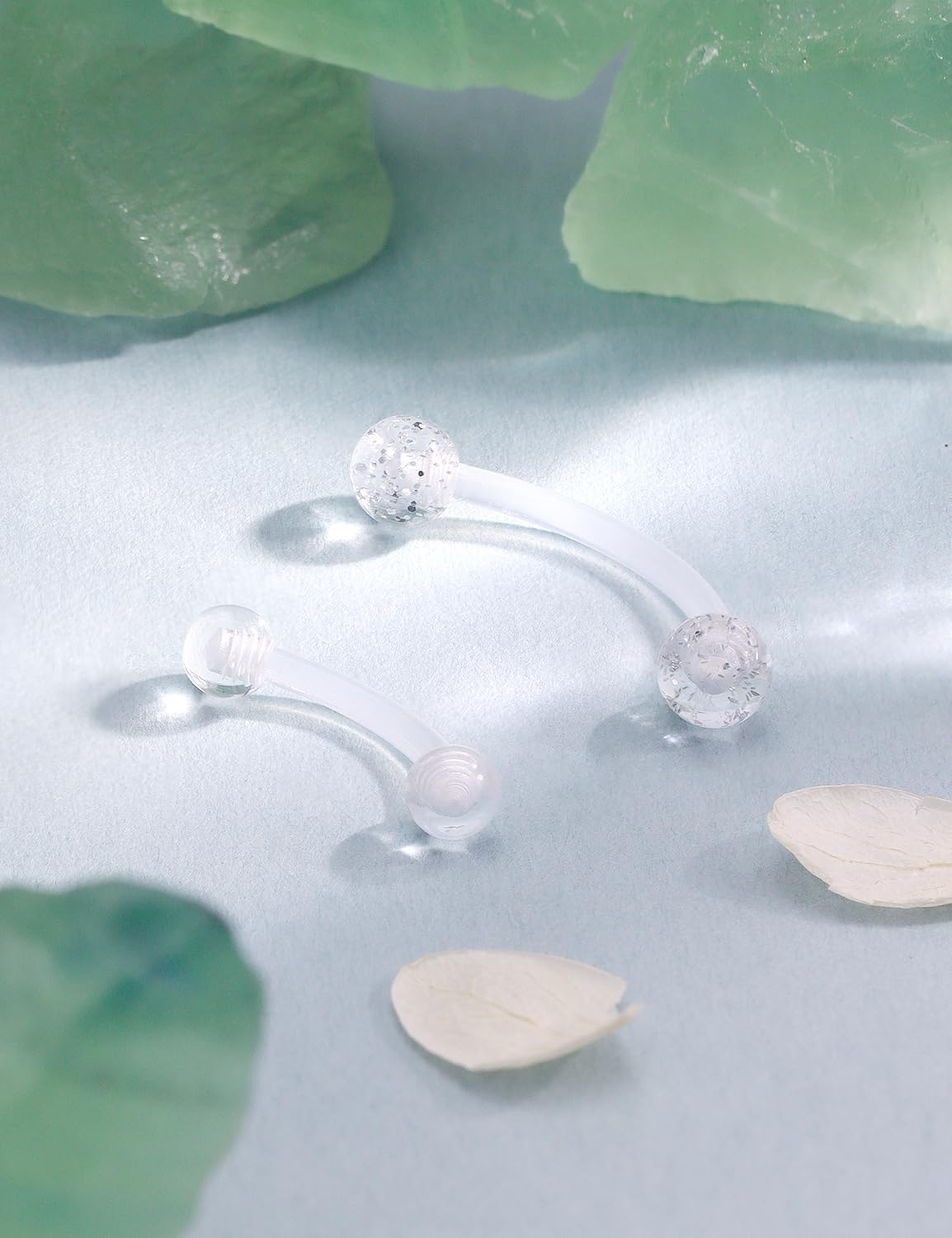 14G Plastic Pregnancy Maternity Belly Button Navel Rings Retainer Bioflex Plastic Silicone Flexible 10mm 12mm 14mm 16mm Long Bar - Image 4