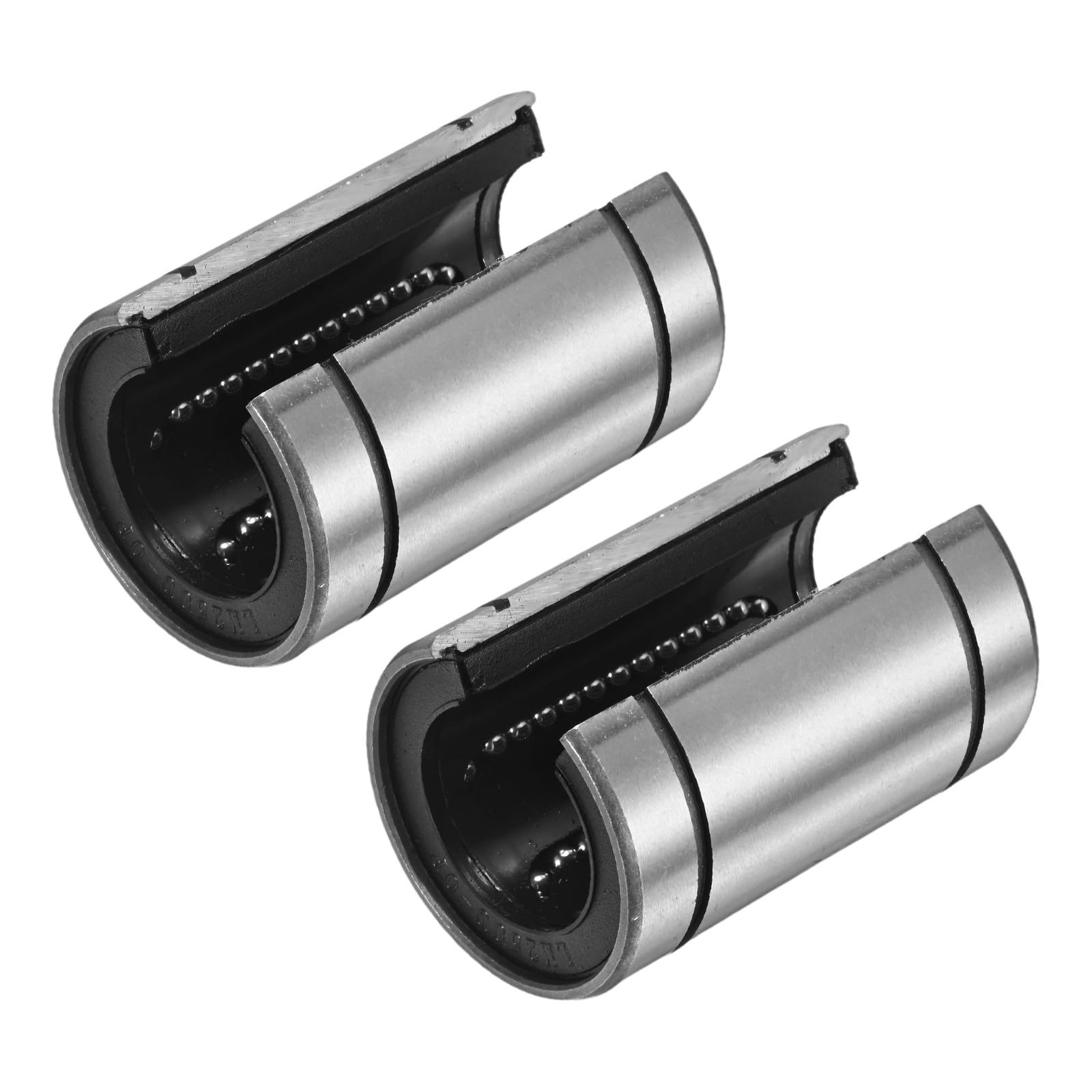 PATIKIL LM25UUOP Open Type Linear Ball Bearings 25mm Bore Dia 40mm OD 59mm Length, 2Pcs Linear Motion Bushing Double Side Rubber Sealed Rod Liner Shaft Parts for CNC Machine 3D Printer