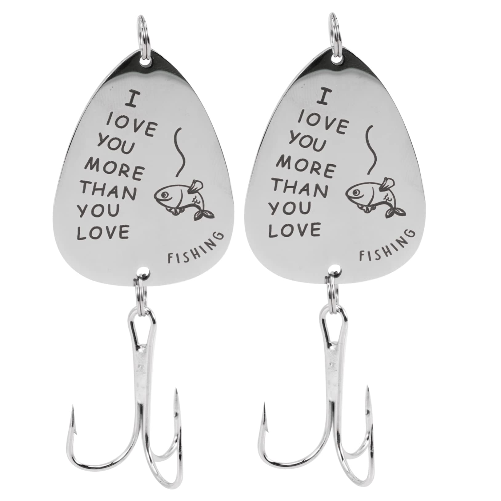 SUPVOX 8piezas Anzuelos De Pesca Decorativos De Inoxidable Multiuso y Portátiles para Viajes para Padres y Abuelos El Día del Padre y San Valentín