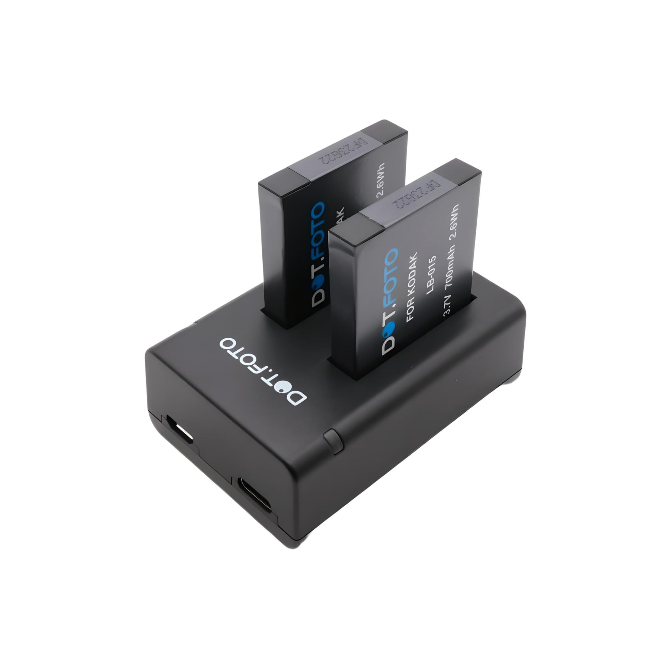 Kit Batterie Dot.Foto LB-015 700mAh (x2) + Chargeur Double USB Pour Kodak PixPro WPZ2