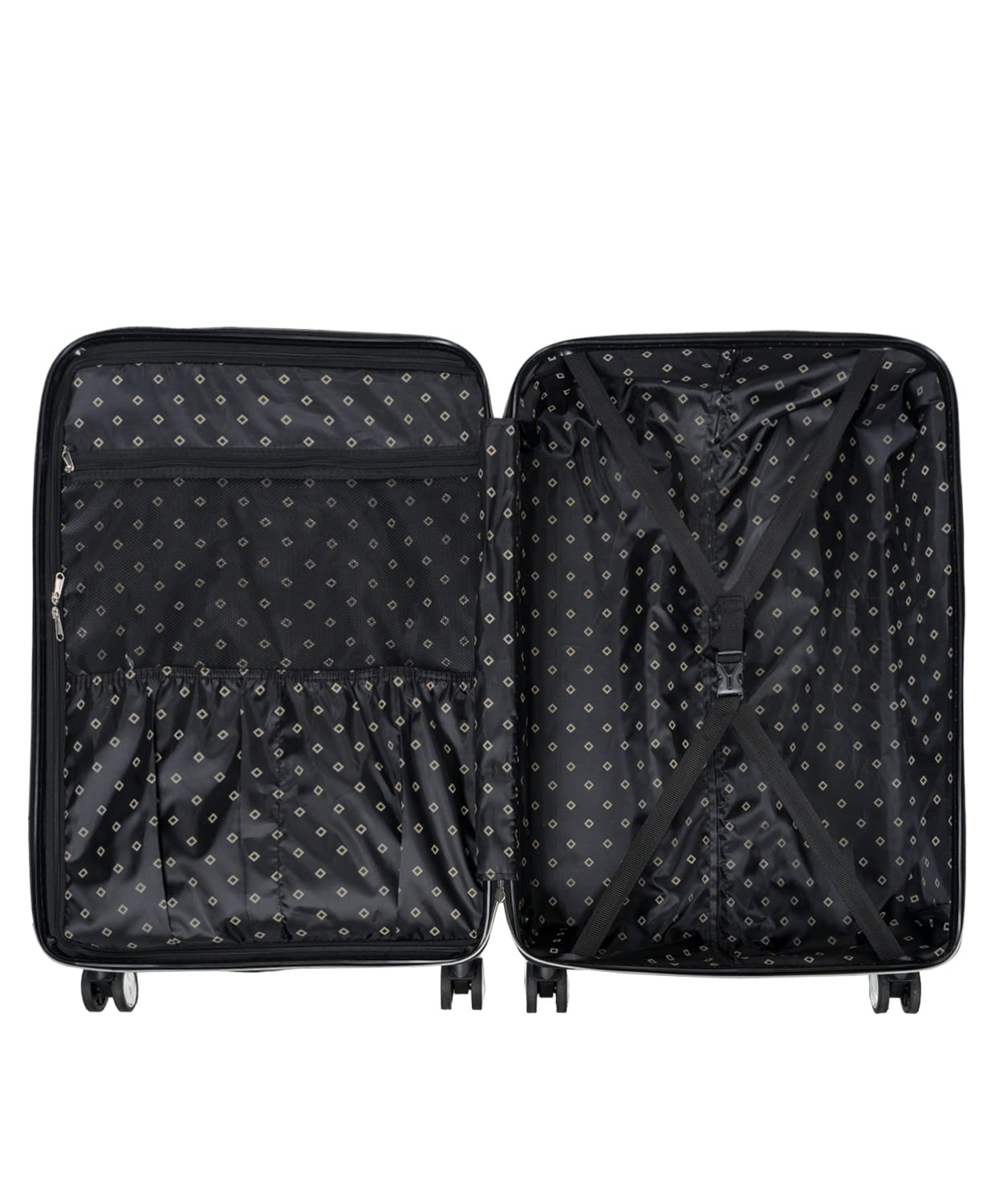 Puccini Koffer Reisekoffer Hartschalen Trolly Beautycase Beverly Hills (Zebra 10, Set: Groß + Mittelgroß + Kabinenkoffer)