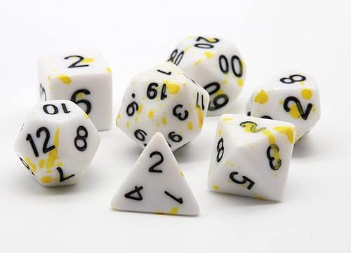 Miniatura 5 de HS - Juego de 5 dados poliédricos para juegos de rol, 35 piezas, juego de dados poliédricos para Dungeon and Dragons MTG RPG D&D D20 D12 D10 D10% D8