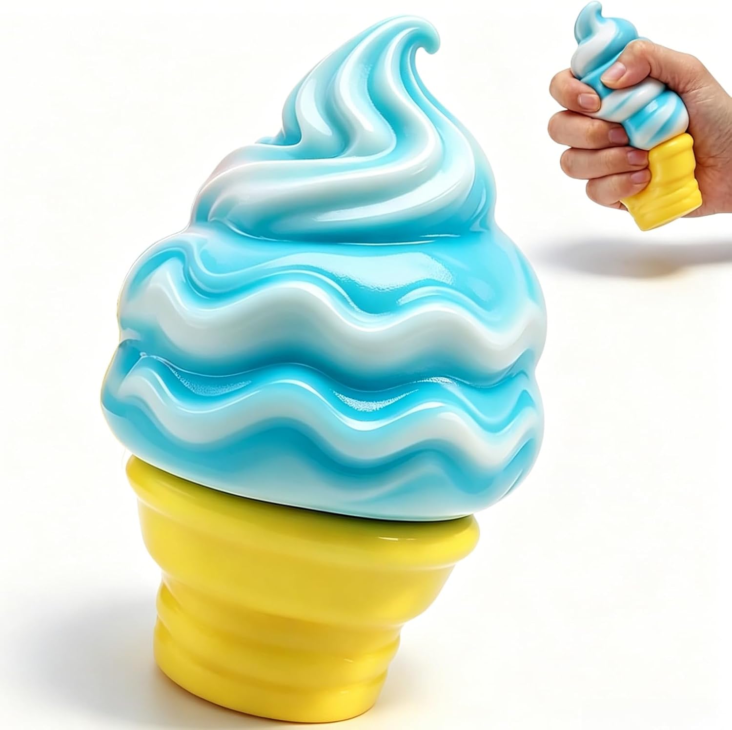 Ice Cream Squishy Toy,Summer Sensory, Easter Basket Filler, Easter Egg that can be Turned into a Skirt, Classroom Awards and Party