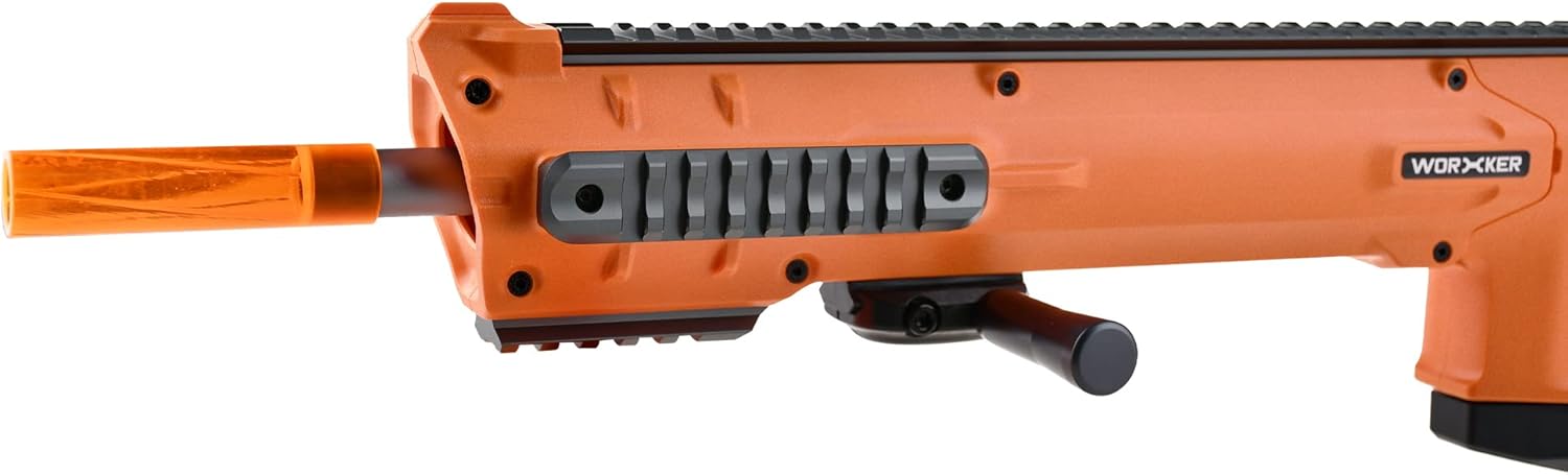 WORKER Harrier Blaster, Full Mod Kit Half Dart with Upgrade Kit Blaster, Color Orange.