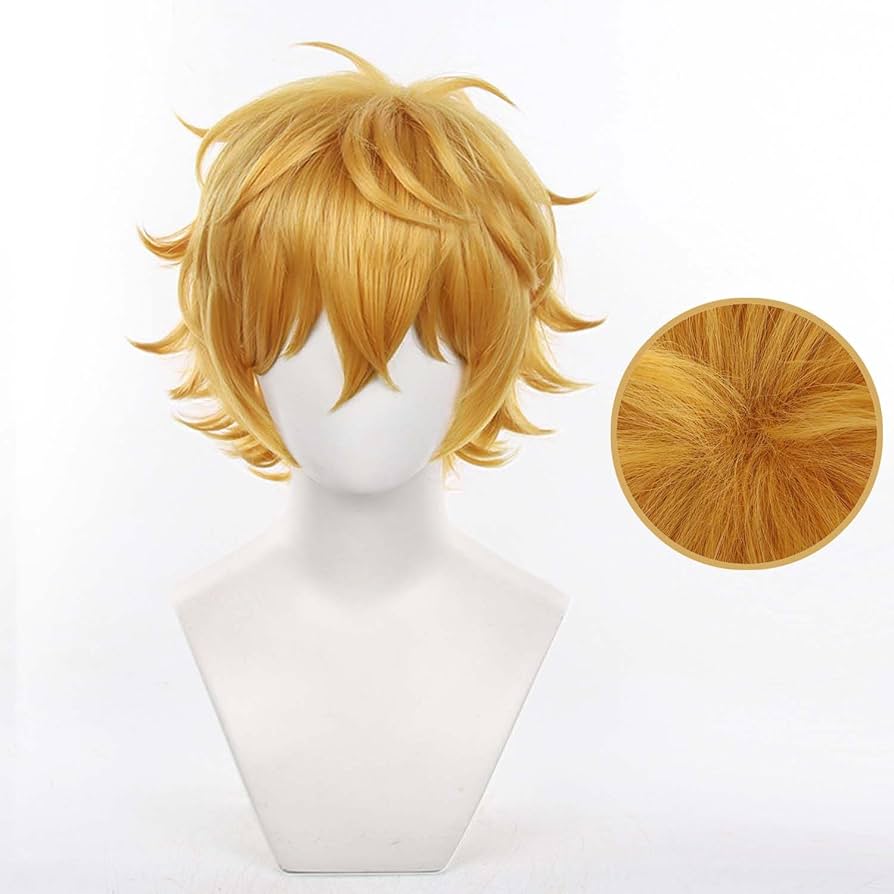 Amazon.co.jp: ライトオレンジ ウィッグ ショート フルウィッグ アニメ
