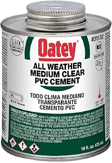 Oatey 16 oz 31132 PVC All Weather Clear Cement 10 Piece Display, Color