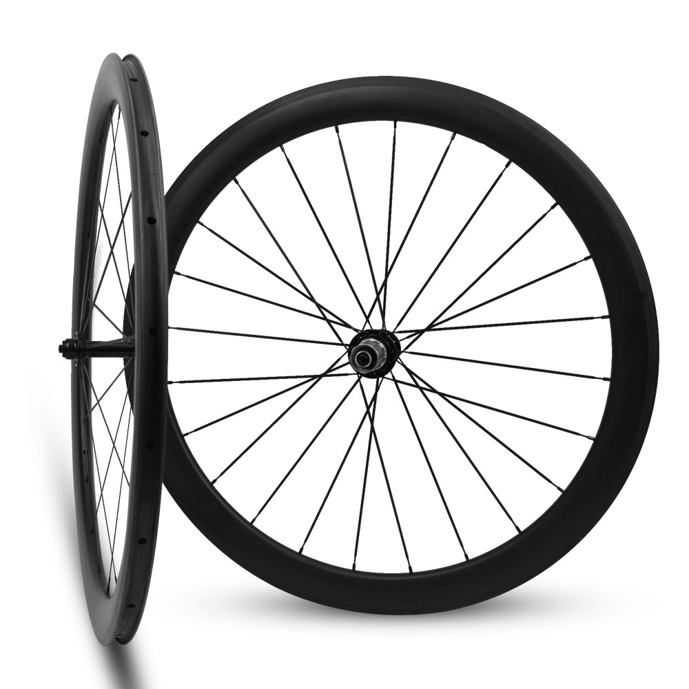 Yuanan 50mm 700C Road Bike Carbon Wheelset 25mm Aero Rim With BITEX Straight Pull Hub Tubular Tubeless Bicycle Wheel