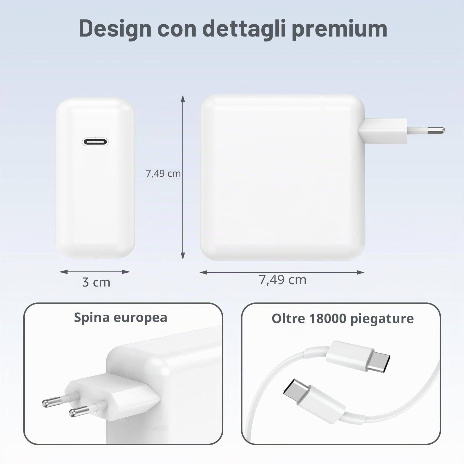 Caricatore 67W USB C Caricabatterie Rapido